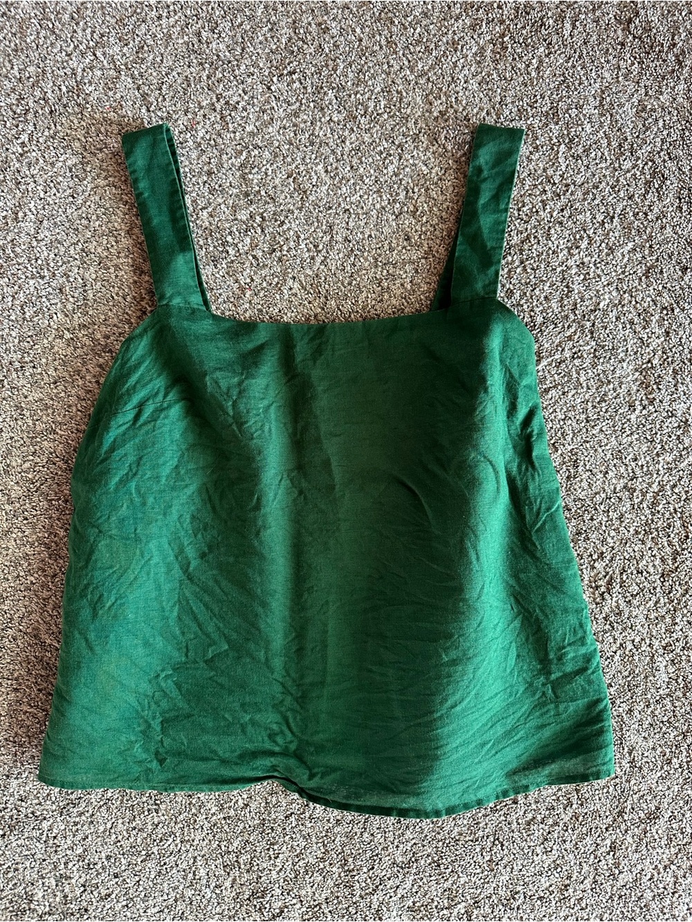 J. Crew Emerald Green Linen Top